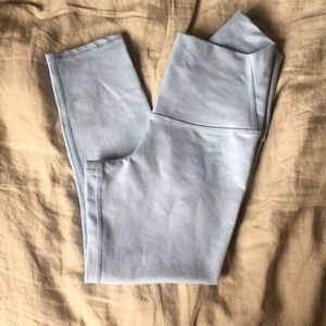 Alo yoga glossy high waist Capri in sky blue